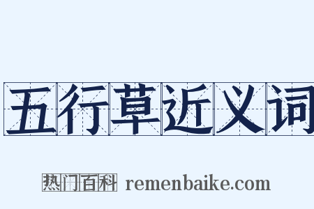 五行草近义词是什么意思的图片